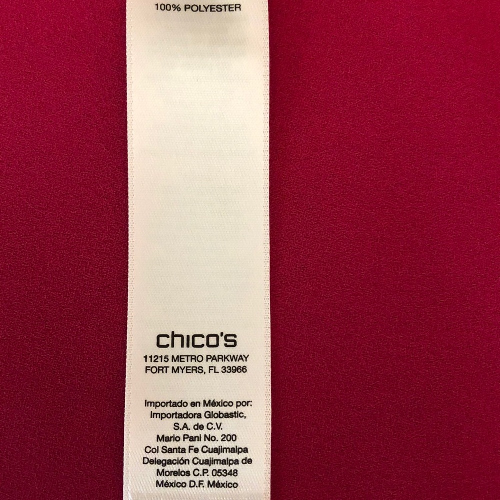 Chico’s Oversized, Buttoned, Raspberry Top. - image 6